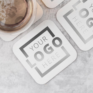 Custom Color Promotional Business Logo Branded Square Paper Coaster