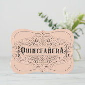 Custom Color Quinceañera South Western Invitation (Standing Front)