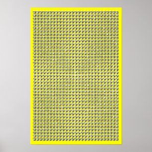 Custom Color Radial Multiplication Table Poster