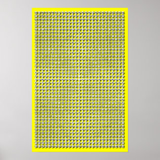 Custom Color Radial Multiplication Table Poster