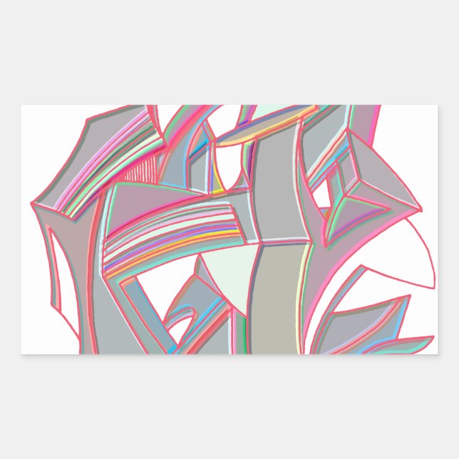 Custom Color Rectangular Sticker (Front)