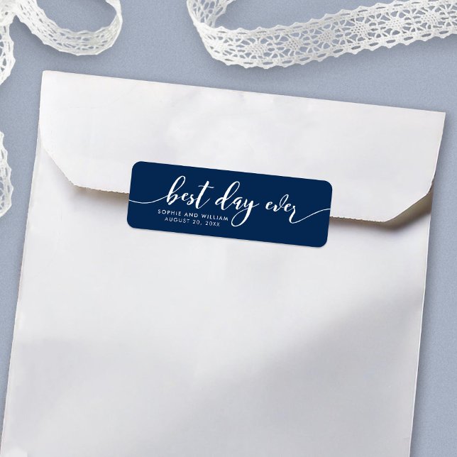 Custom Color Relax Script Best Day Ever Wedding Label (Creator Uploaded)