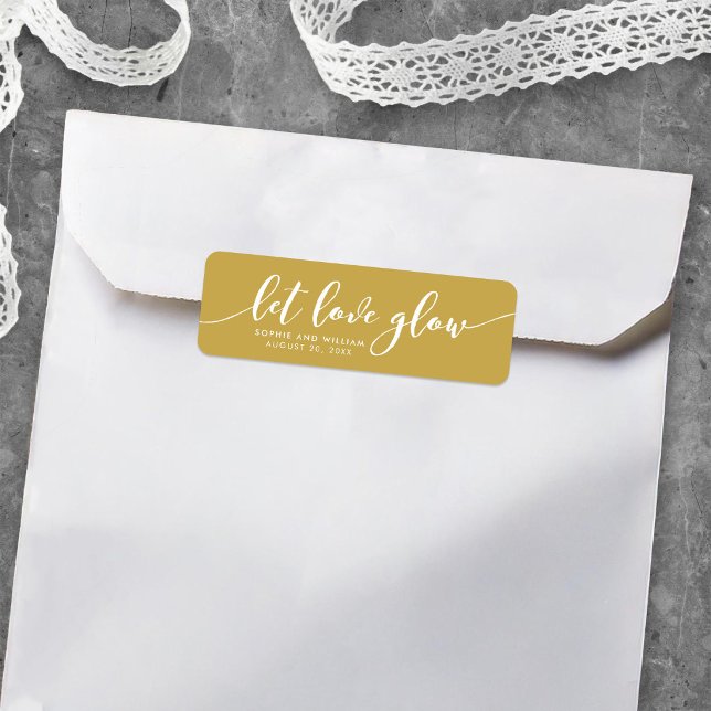 Custom Color Relax Script Let Love Glow Wedding Label (Creator Uploaded)