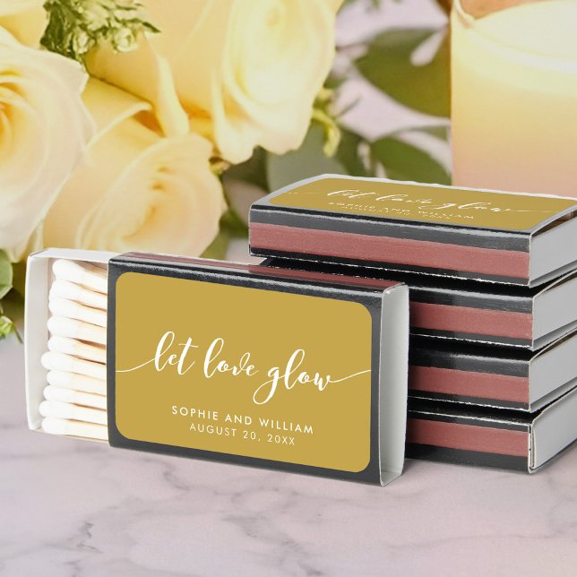 Custom Color Relax Script Let Love Glow Wedding Matchboxes (Creator Uploaded)