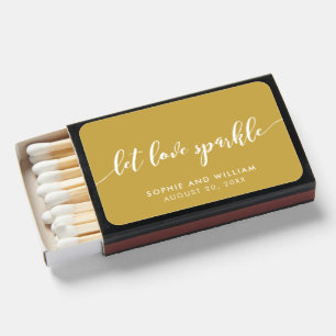 Custom Color Relax Script Let love Sparkle Wedding Matchboxes