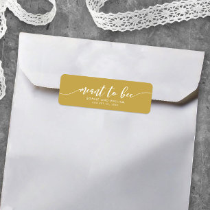 Custom Color Relax Script Meant to Bee Wedding Label