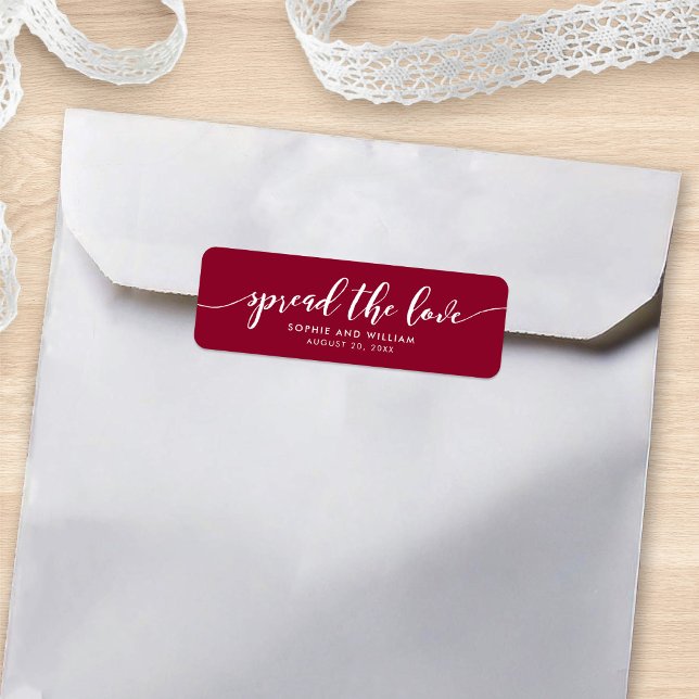 Custom Color Relax Script Spread the Love Wedding Label (Creator Uploaded)