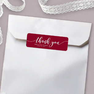 Custom Color Relax Script Thank You Wedding Favor Label
