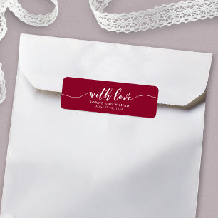 Custom Color Relax Script With Love Wedding Favor Label