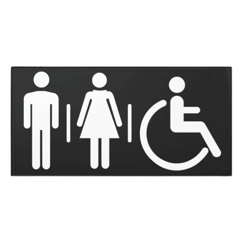 Custom Color Restroom  Toilets Door Sign