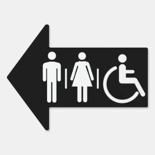Custom Color Restroom / Toilets Sign