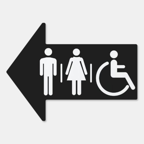 Custom Color Restroom  Toilets Sign