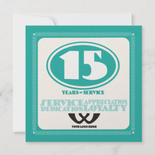 Custom color retro 15 year employee service award