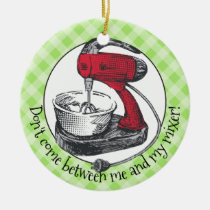 Custom color retro stand mixer Christmas ornament