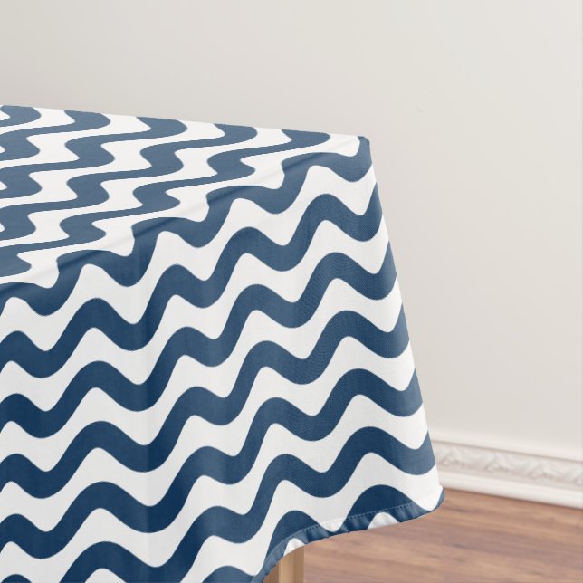 Custom Color Ripple Pattern Tablecloth (In Situ)