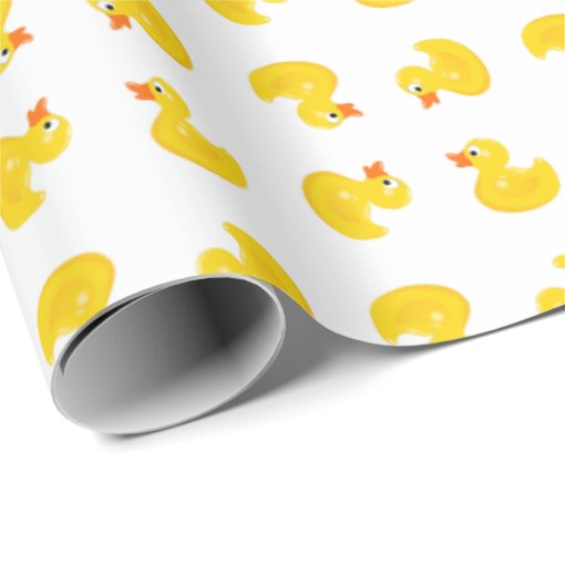 Custom Color, Rubber Duck Wrapping Paper Zazzle