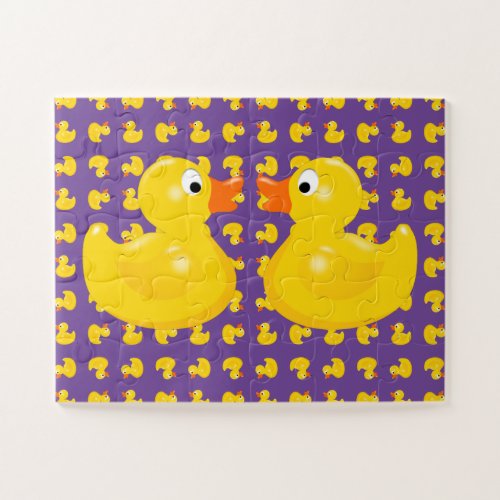 Custom Color Rubber Duckies Jigsaw Puzzle