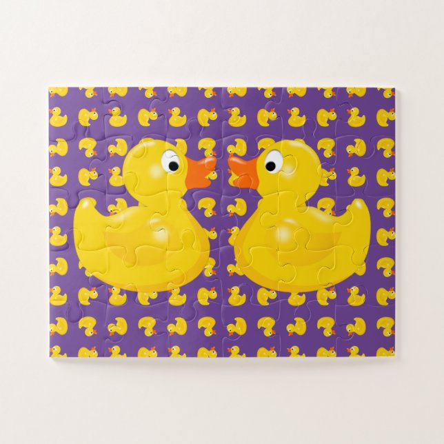 Custom Color, Rubber Duckies Jigsaw Puzzle (Horizontal)