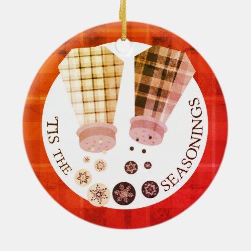 Custom color salt pepper food Christmas ornament