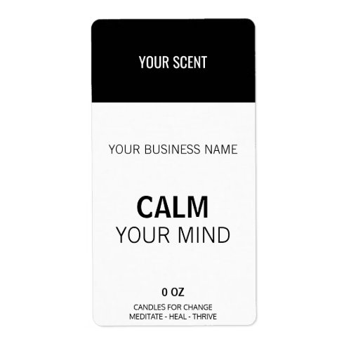 Custom Color Scent Black And White Box Labels