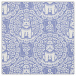 Custom Color Schnauzers or Other Terriers Floral Fabric
