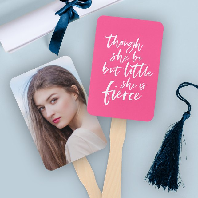 Custom Color Script Little But Fierce Shakespeare  Hand Fan (Creator Uploaded)