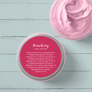 Custom Color Script & Typewriter Ingredients List Classic Round Sticker