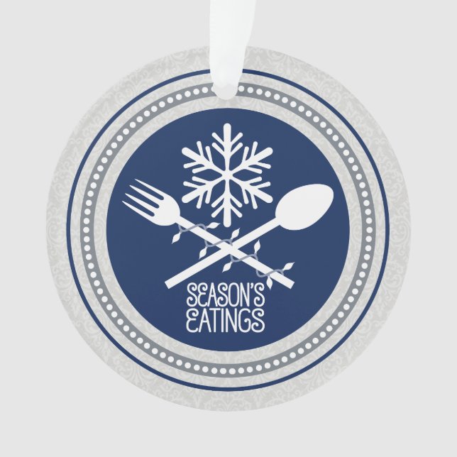 Custom color seasons eatings Christmas ornament (Front)