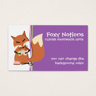 Custom color sewing notions fox gift tag