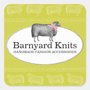 Custom color sheep wool knitting crochet label 2