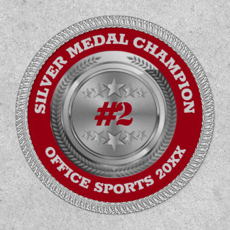Custom color silver medal winner #2 personalized patch
