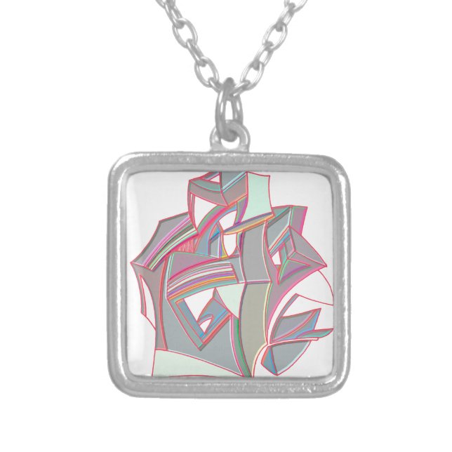 Custom Color Silver Plated Necklace (Front)