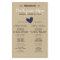 Custom Color Simple Heart Wedding Program