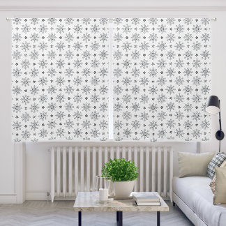 Custom Color Simple Snowflake Pattern Blackout Curtains
