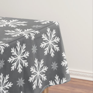 Custom Color Snowflake Pattern Tablecloth