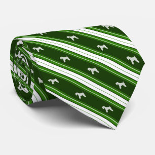 Custom Color Soft Coated Wheaten Terrier Striped Neck Tie