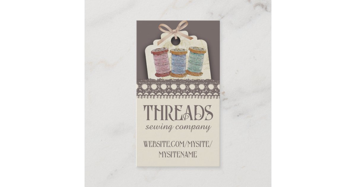 Custom color spools of thread sewing seamstress business card | Zazzle