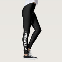 Custom Color Sports Team Name Leggings Custom Color Sports Team Name Leggings
