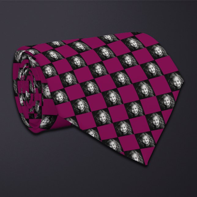 Custom Color Square Photo Pattern  Neck Tie (Creator Uploaded)