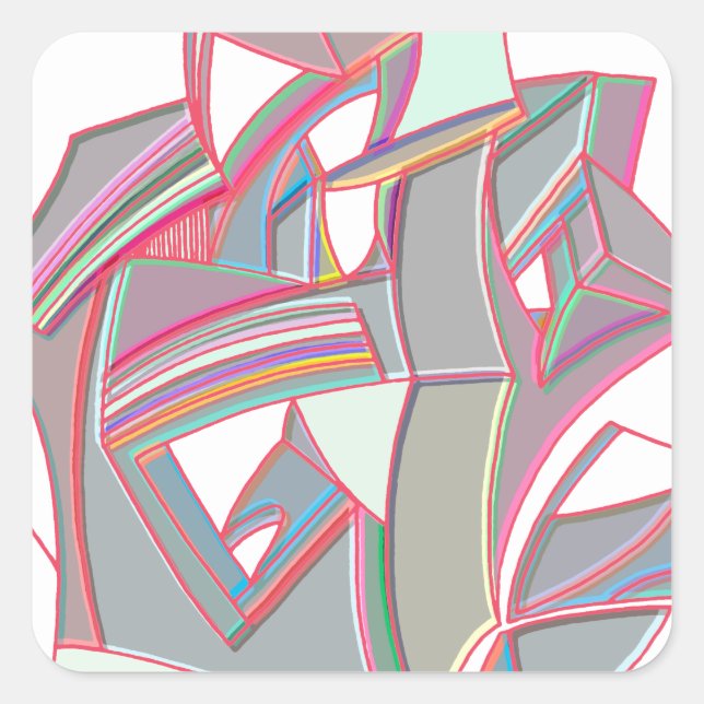 Custom Color Square Sticker (Front)