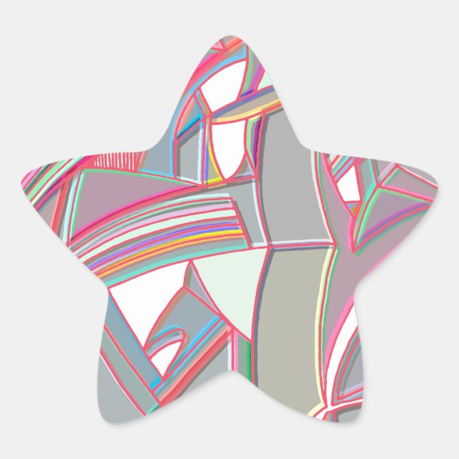 Custom Color Star Sticker (Front)