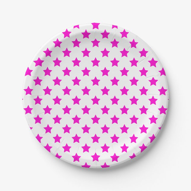 Custom Color Stars Paper Plates (Front)