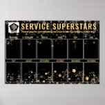 Custom Color  Stars Photo Employee Of The Month Po Poster at Zazzle