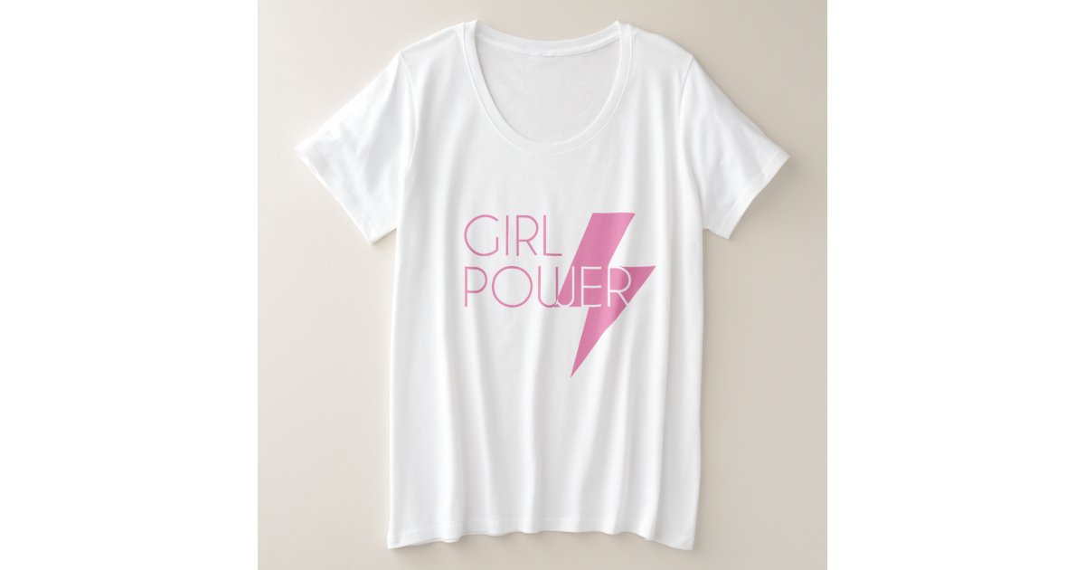 Custom Color Stylish Girl Power Cool SVG Design Plus Size T-Shirt