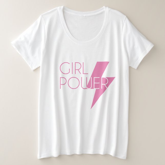 Custom Color Stylish Girl Power Cool SVG Design Plus Size T-Shirt (Design Front)