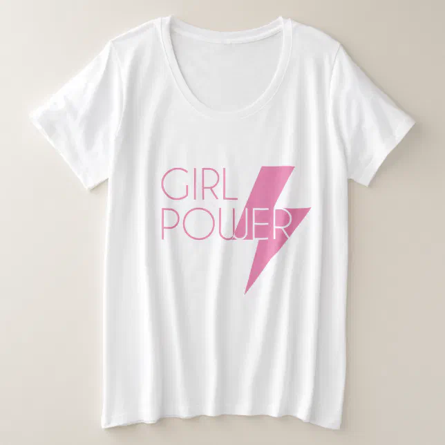 Custom Color Stylish Girl Power Cool SVG Design Plus Size T-Shirt