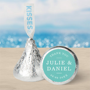 Custom Color Stylish Modern Wedding Hershey Kisses Hershey®'s Kisses®