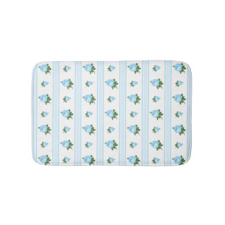 Custom Color Sweet Cottage Floral Pattern Bath Mat