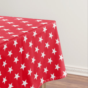 Custom color tablecloths with star pattern