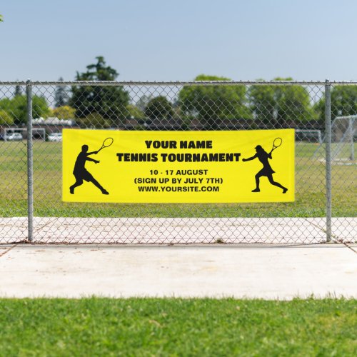 Custom color tennis tournament banner template